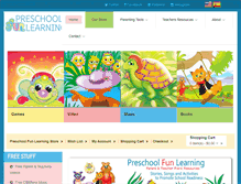 Tablet Screenshot of preschoolfunlearning.com